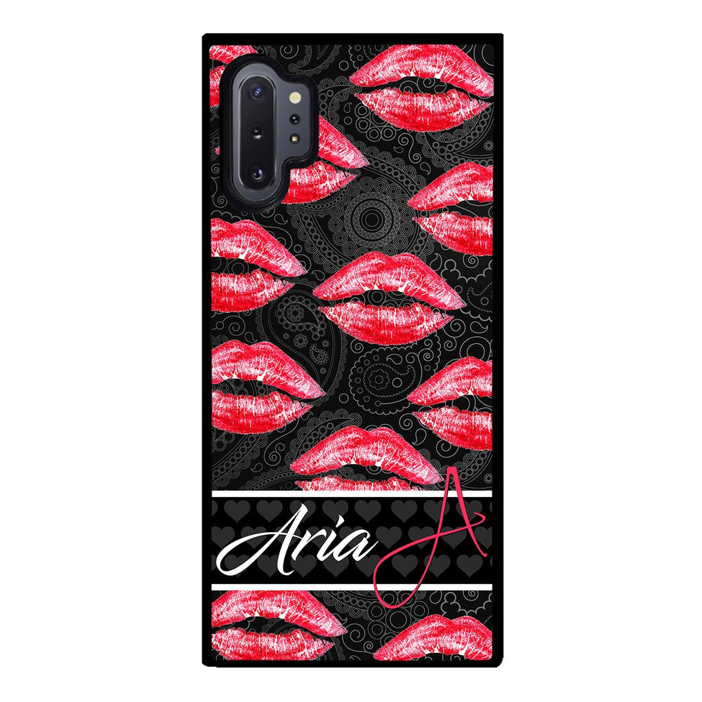 Red Lips French Pattern Personalized | Samsung Phone Case