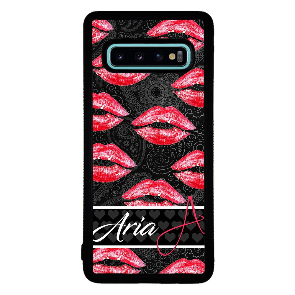 Red Lips French Pattern Personalized | Samsung Phone Case