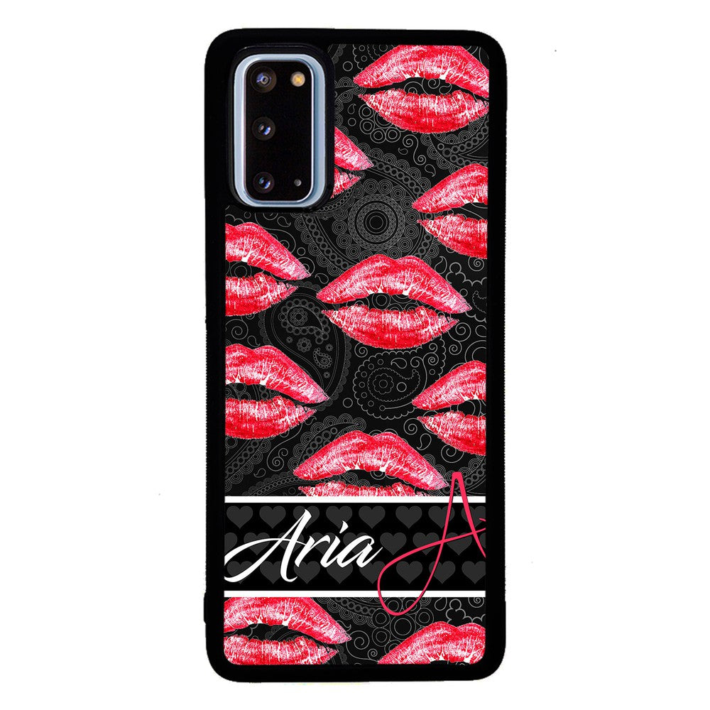 Red Lips French Pattern Personalized | Samsung Phone Case