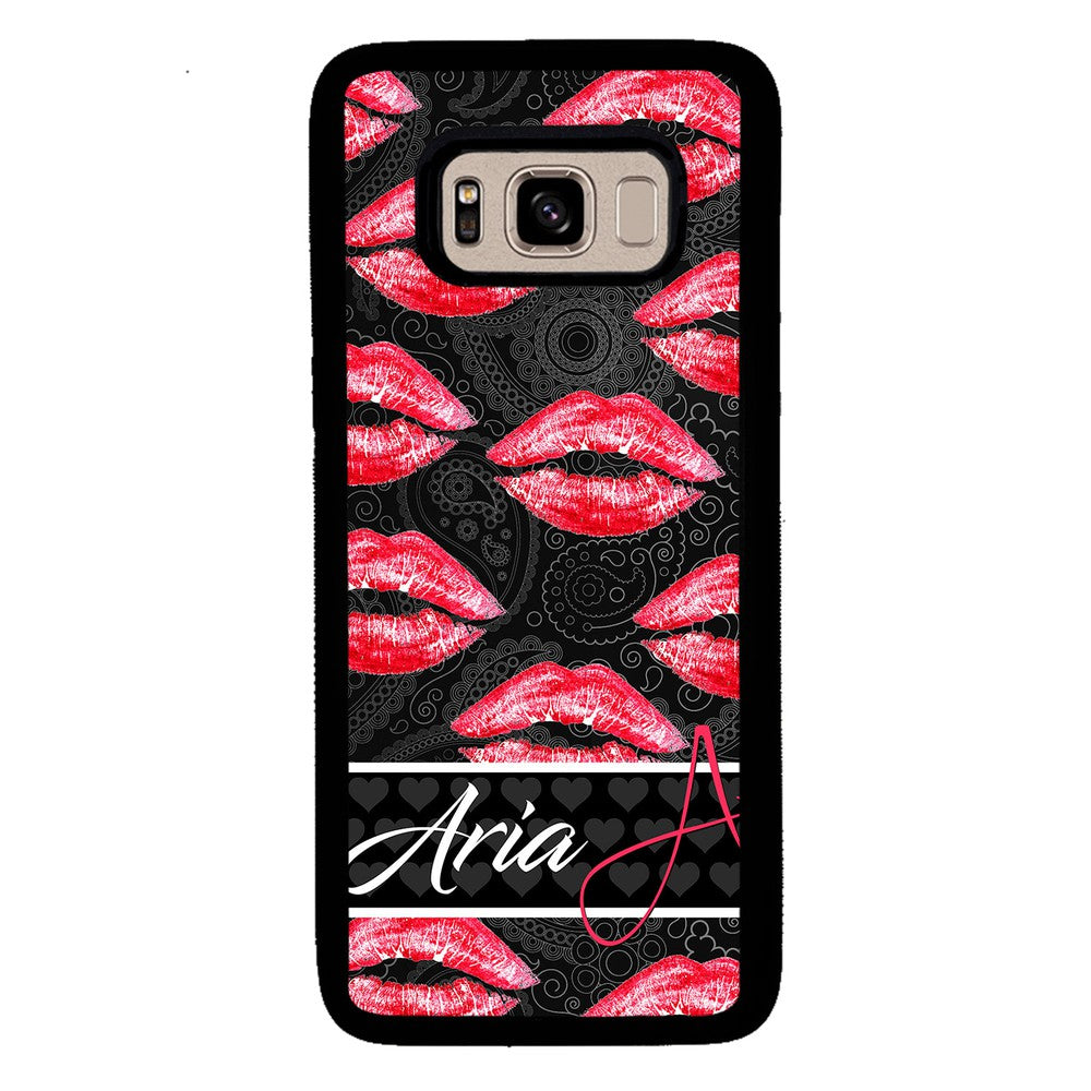 Red Lips French Pattern Personalized | Samsung Phone Case