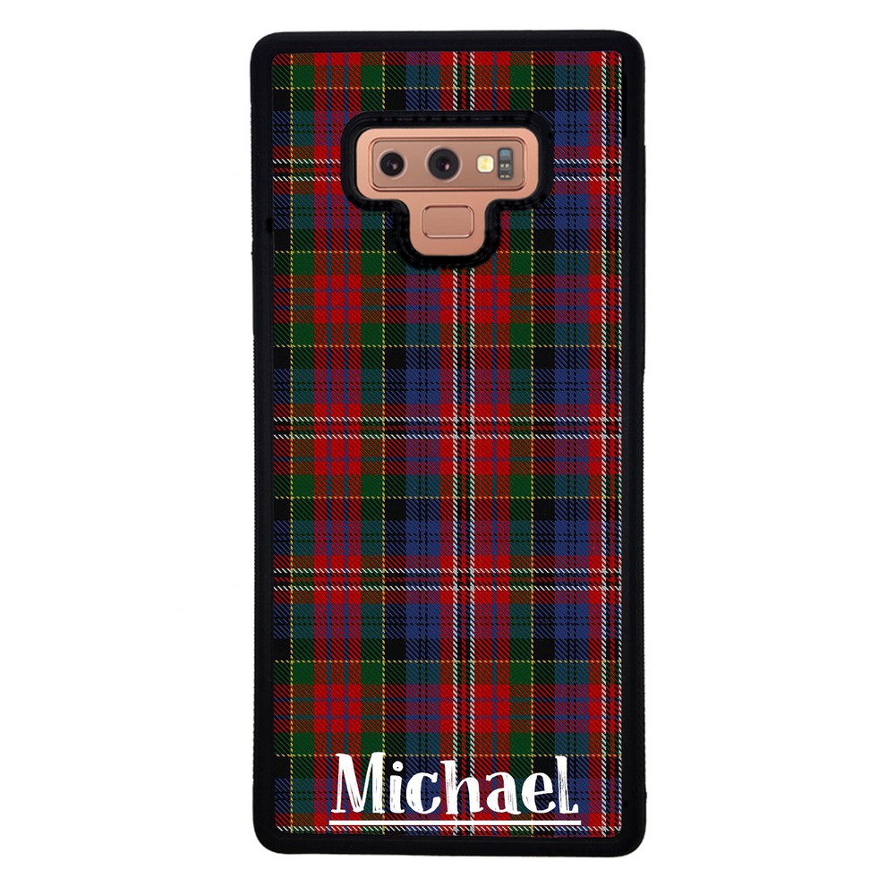 Plaid Tartan Sweater Green Blue and Red Personalized | Samsung Phone Case