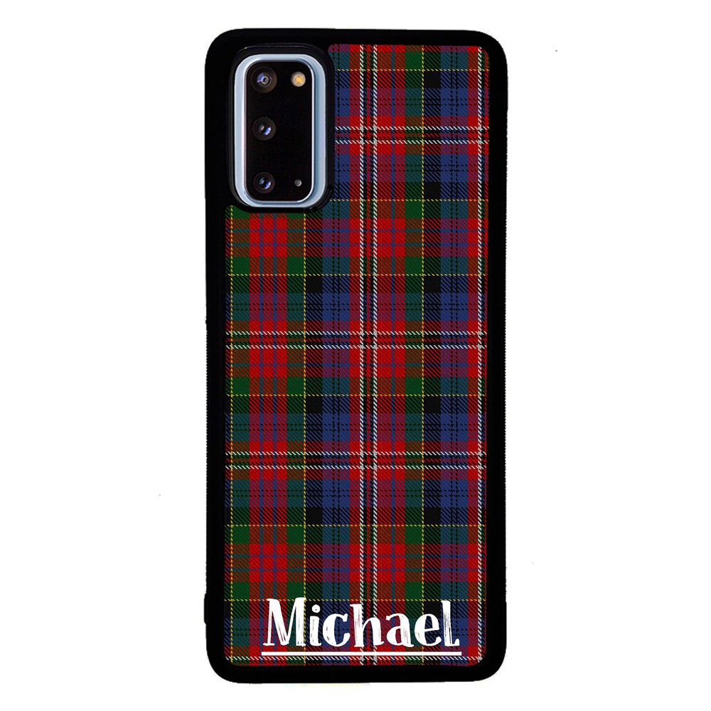 Plaid Tartan Sweater Green Blue and Red Personalized | Samsung Phone Case