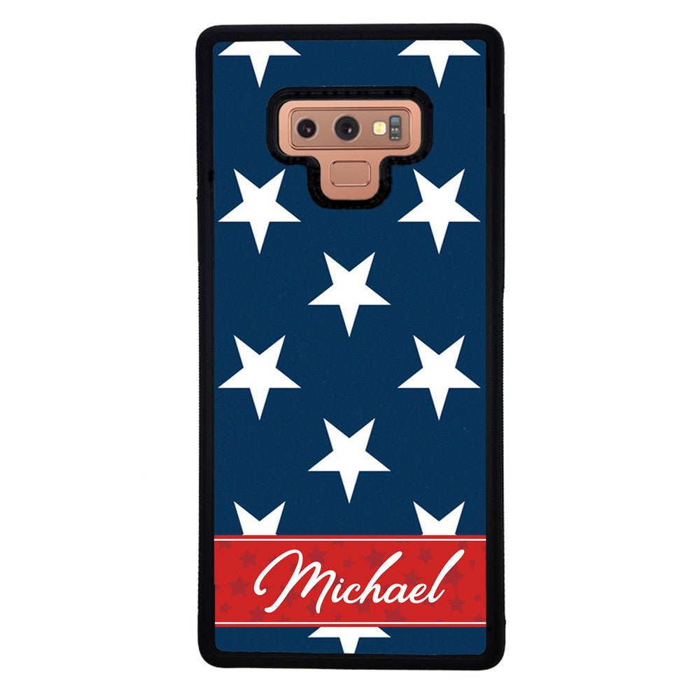 Red White and Blue Stars Personalized | Samsung Phone Case