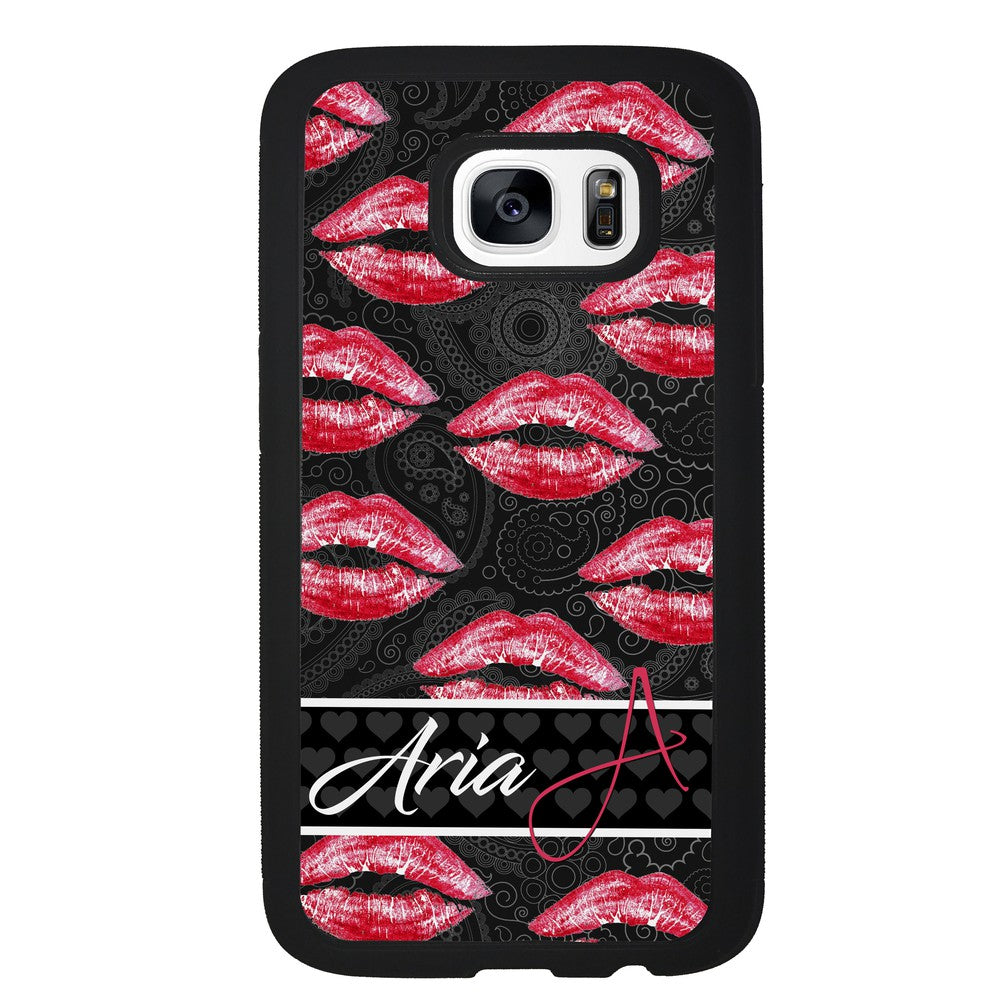 Red Lips French Pattern Personalized | Samsung Phone Case