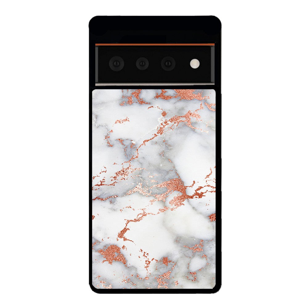 Rose Gold White Marble | Google Phone Case