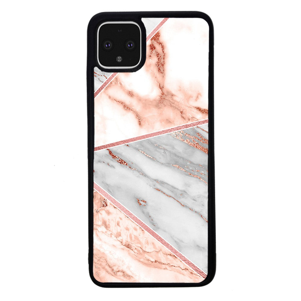 Rose Gold Marble Triangles | Google Phone Case