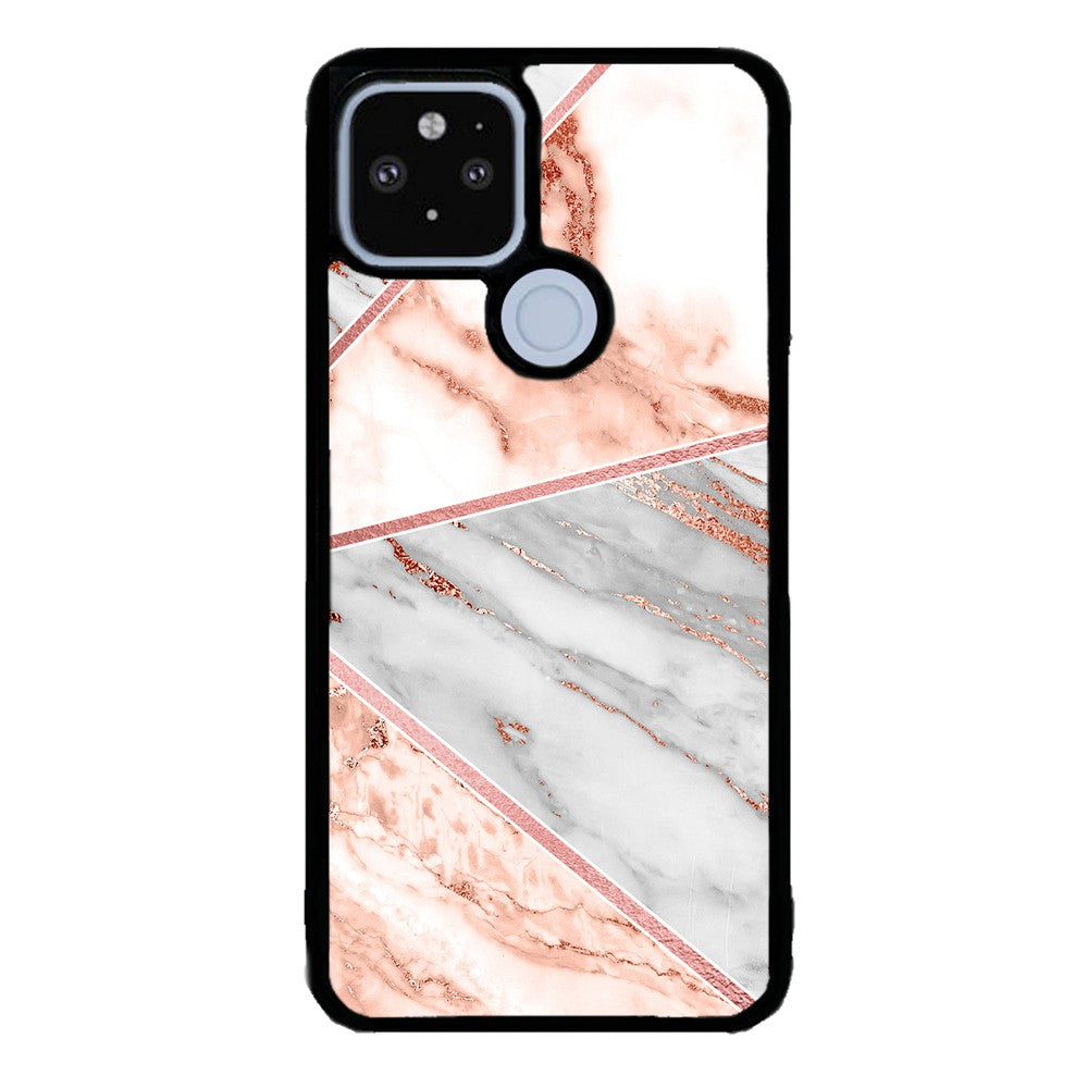 Rose Gold Marble Triangles | Google Phone Case