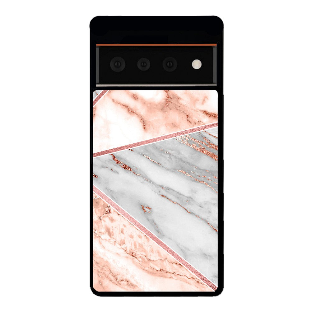 Rose Gold Marble Triangles | Google Phone Case
