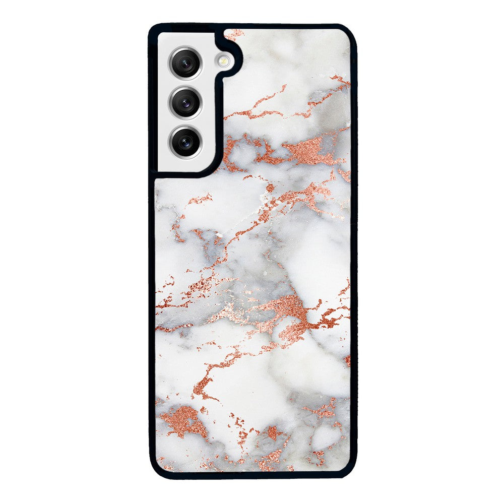Rose Gold White Marble | Samsung Phone Case