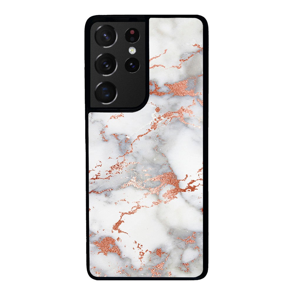 Rose Gold White Marble | Samsung Phone Case