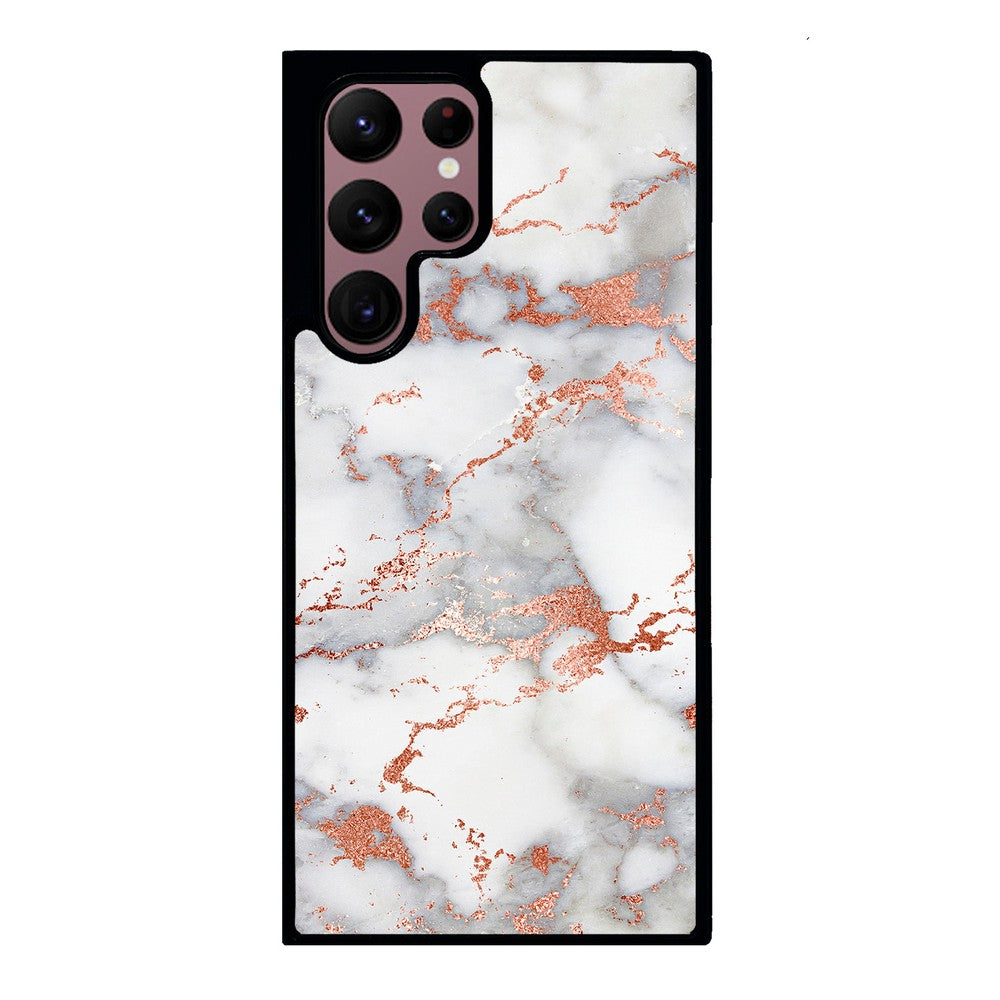 Rose Gold White Marble | Samsung Phone Case