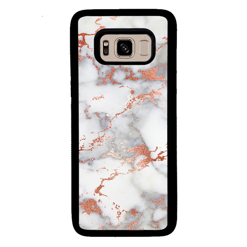Rose Gold White Marble | Samsung Phone Case