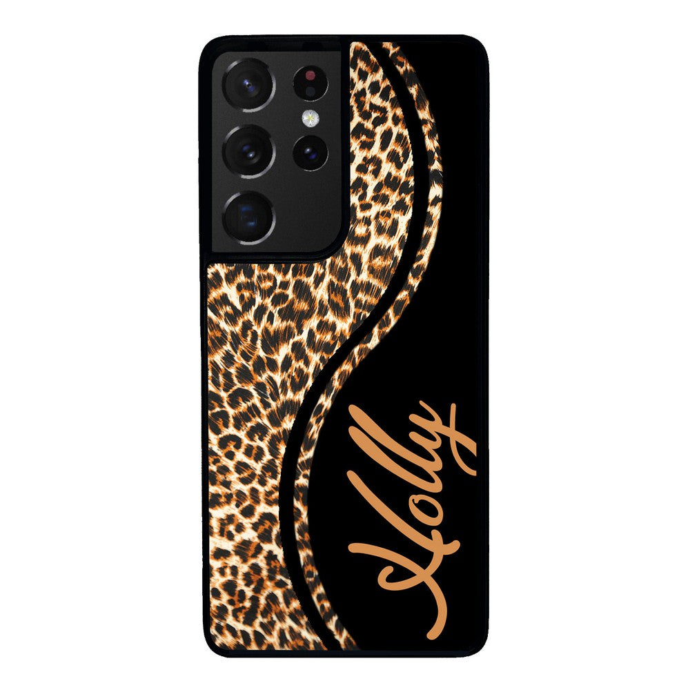 Leopard Curvy Personalized | Samsung Phone Case