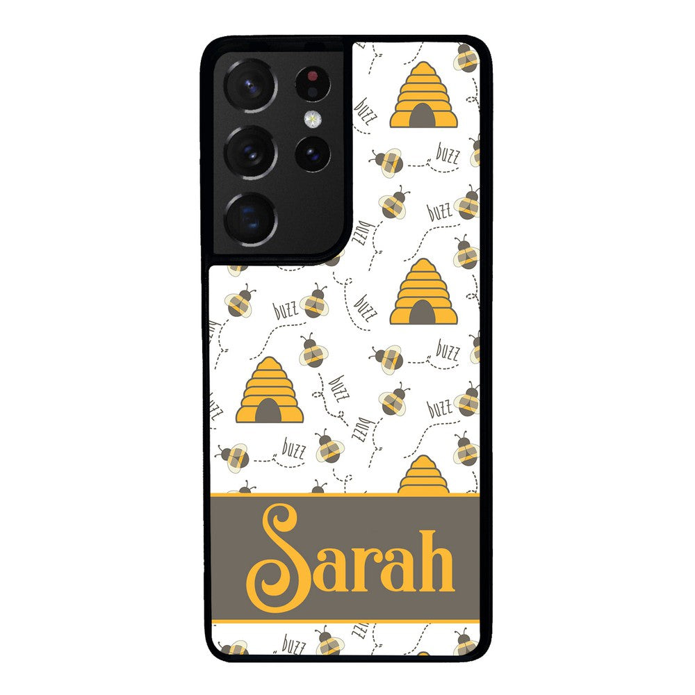 Honey Bee and Hive Personalized | Samsung Phone Case