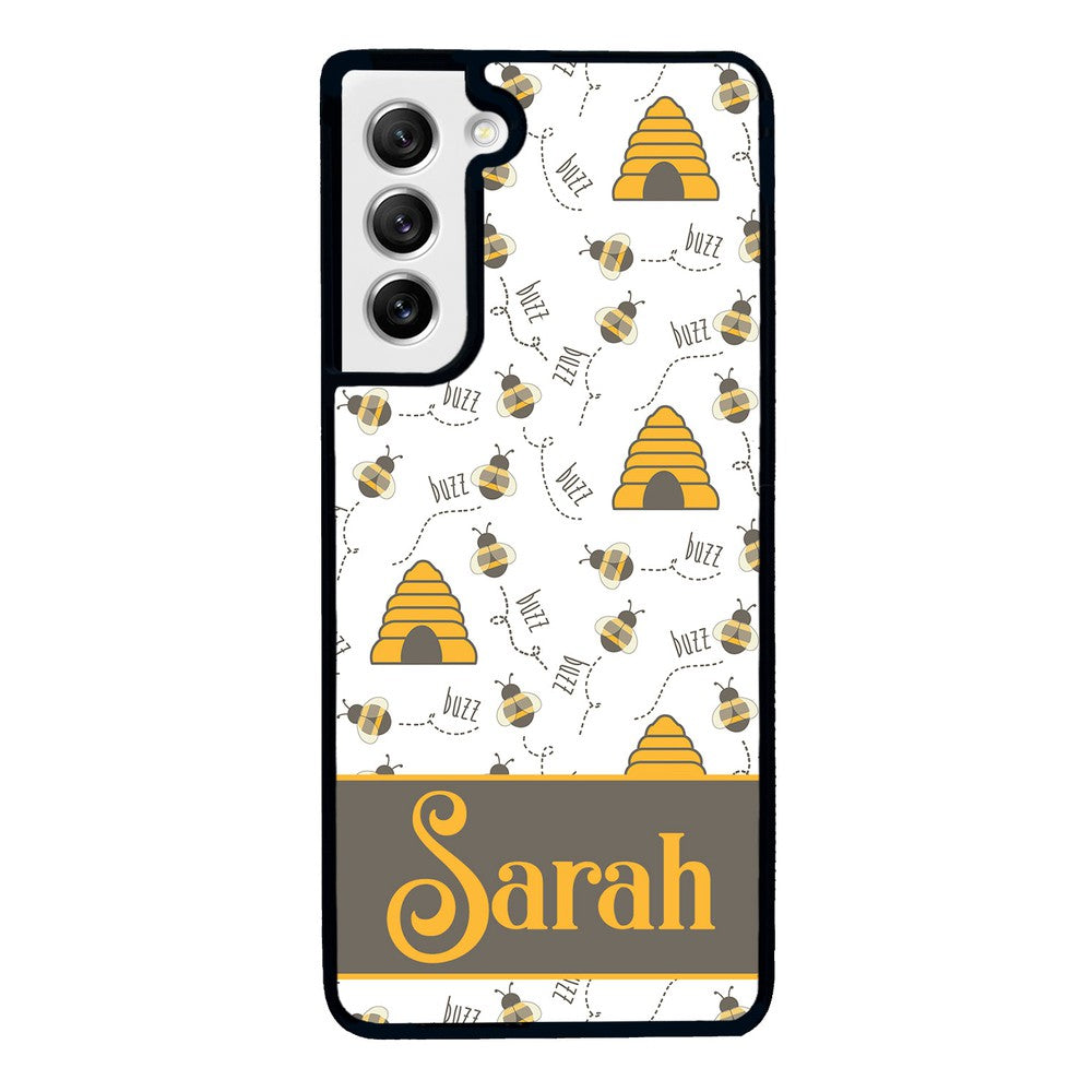 Honey Bee and Hive Personalized | Samsung Phone Case