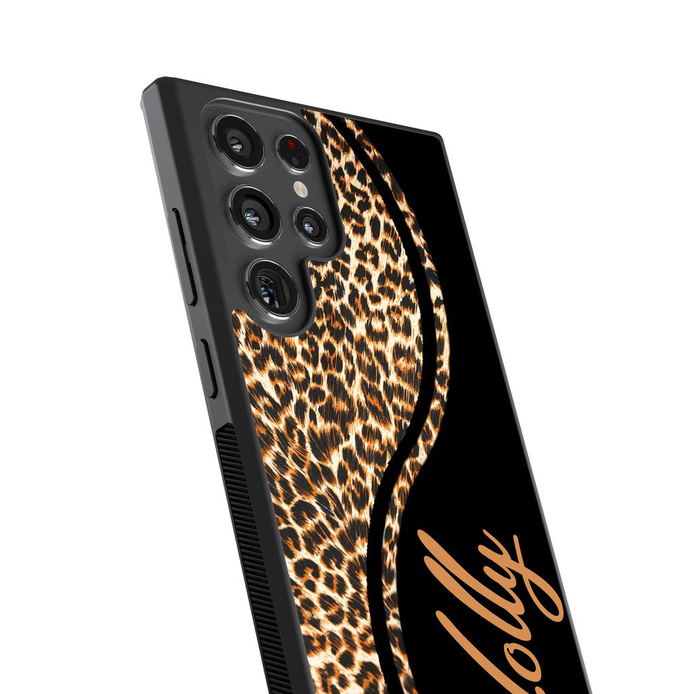 Leopard Curvy Personalized Samsung Phone Case