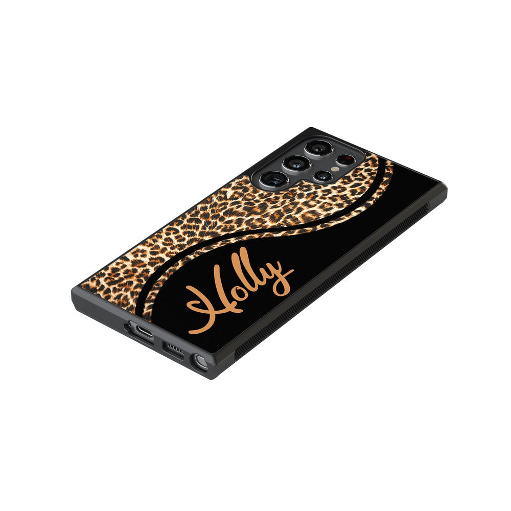 Leopard Curvy Personalized Samsung Phone Case