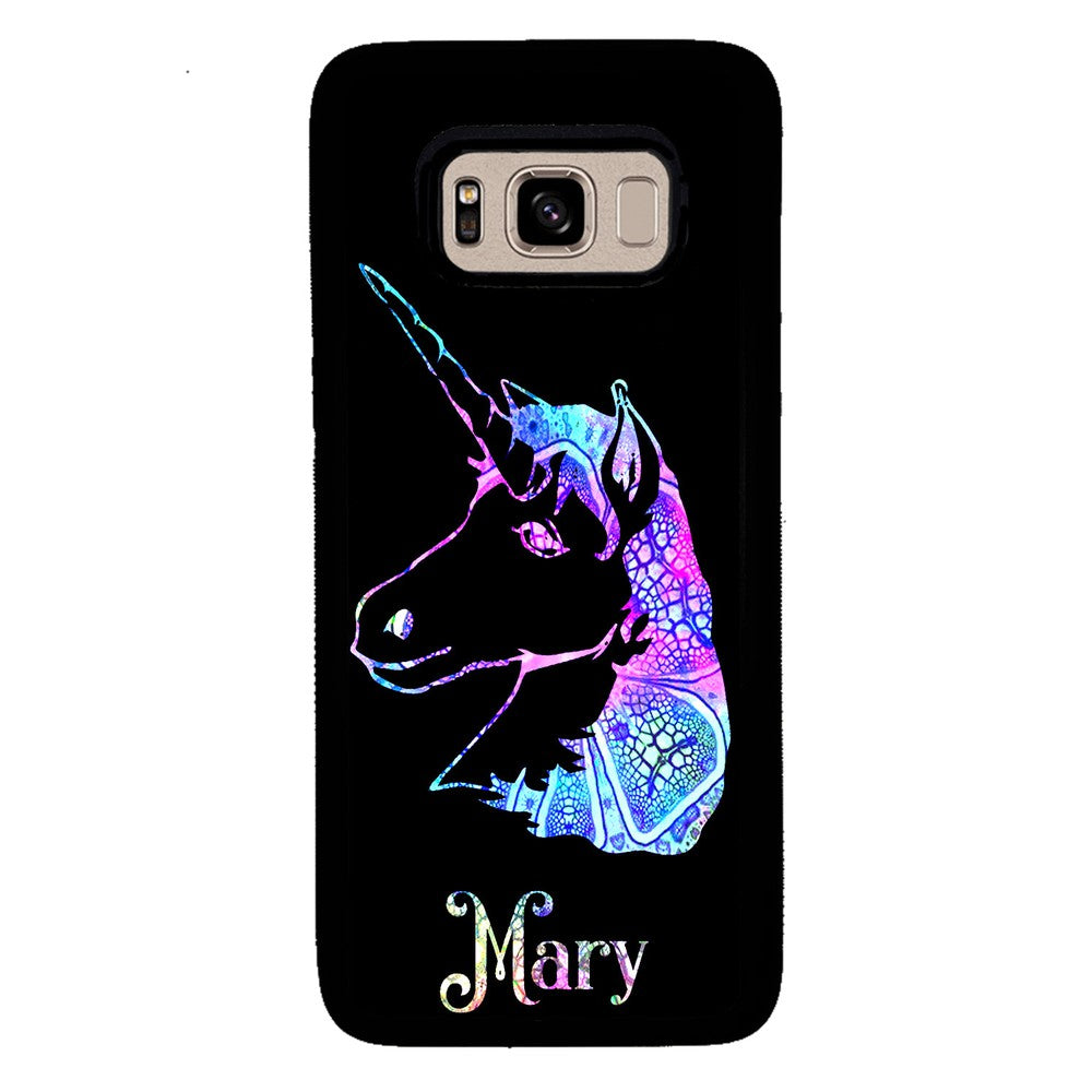 Unicorn Neon Sign Personalized | Samsung Phone Case