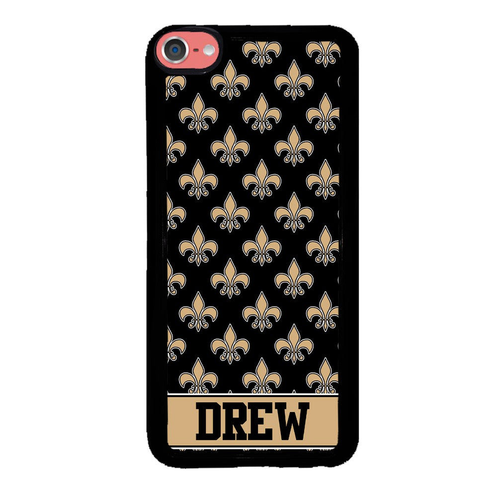 Black and Gold Fleur De Lis Personalized | Apple iPhone Case