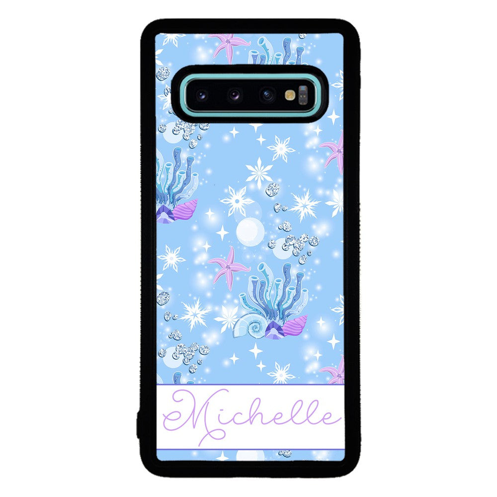 Sea Shells Coral and Starfish Personalized | Samsung Phone Case