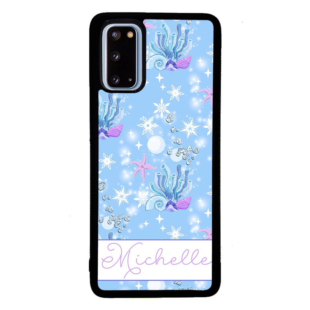 Sea Shells Coral and Starfish Personalized | Samsung Phone Case
