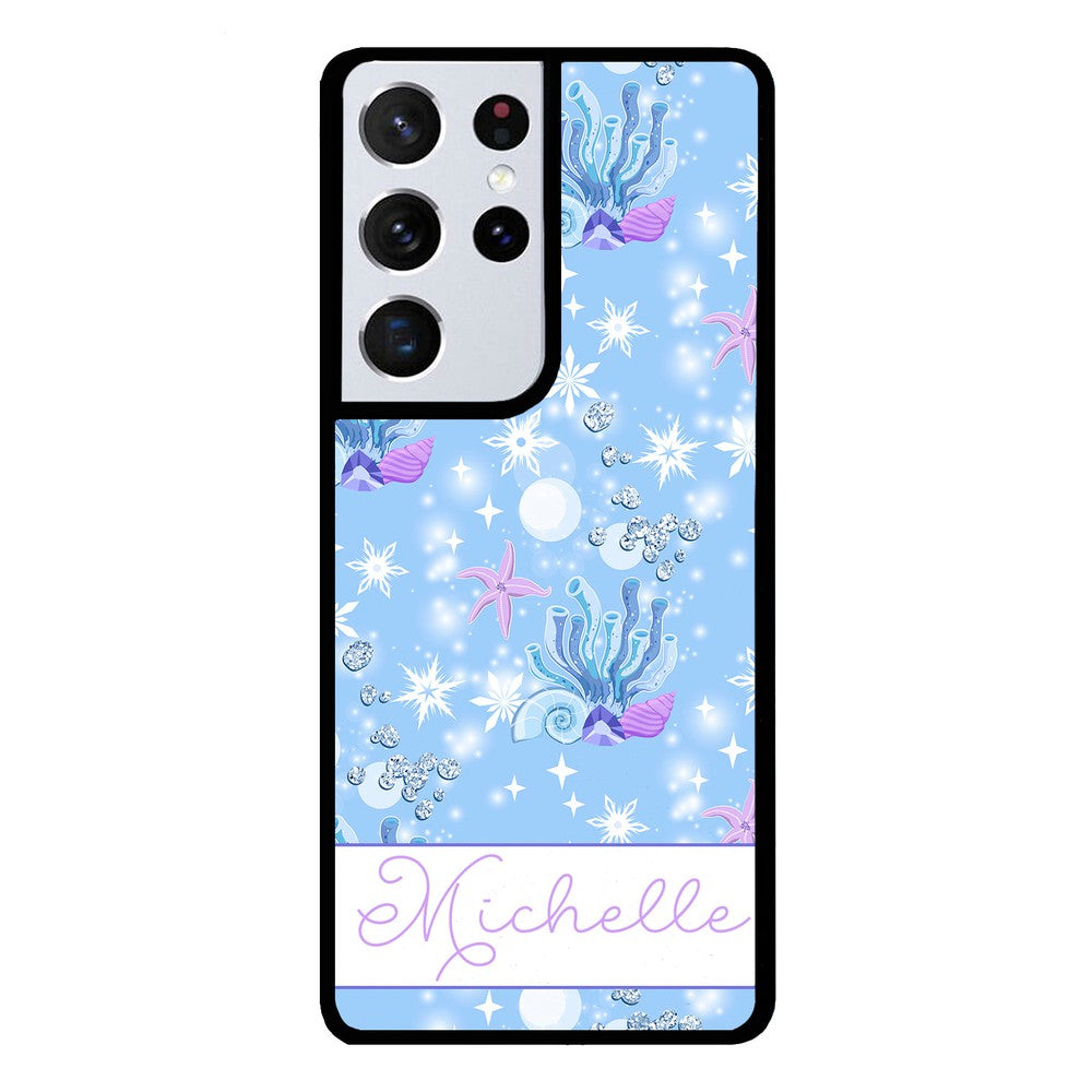 Sea Shells Coral and Starfish Personalized | Samsung Phone Case