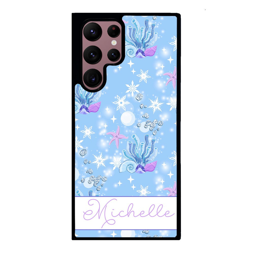 Sea Shells Coral and Starfish Personalized | Samsung Phone Case