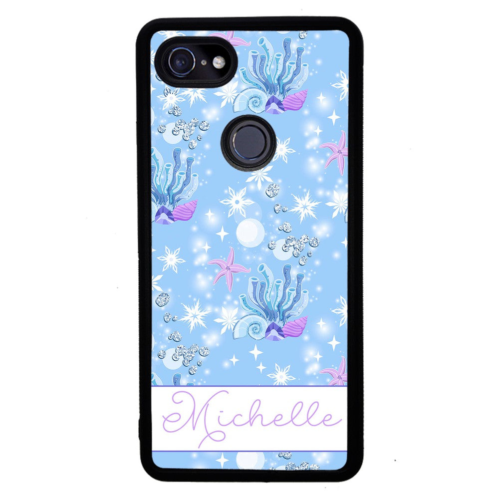 Sea Shells Coral and Starfish Personalized | Google Phone Case
