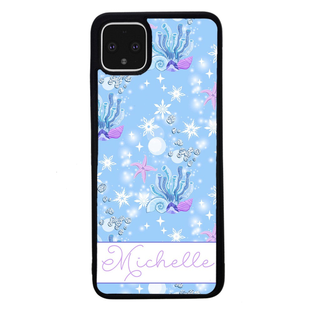 Sea Shells Coral and Starfish Personalized | Google Phone Case