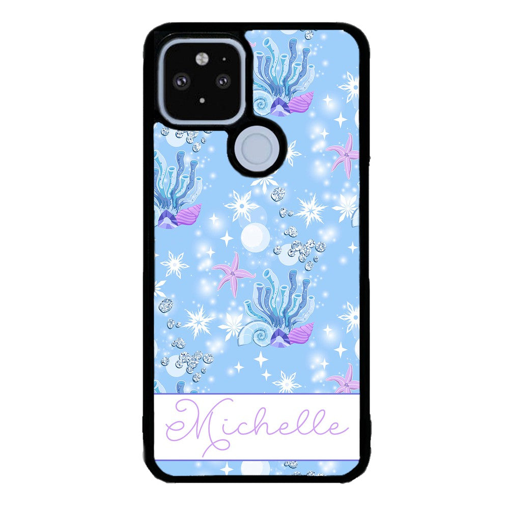 Sea Shells Coral and Starfish Personalized | Google Phone Case