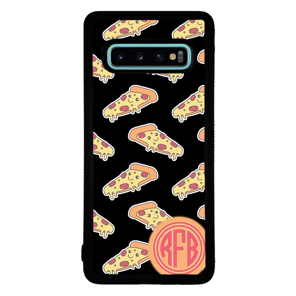Smiley Face Pizza Monogram | Samsung Phone Case