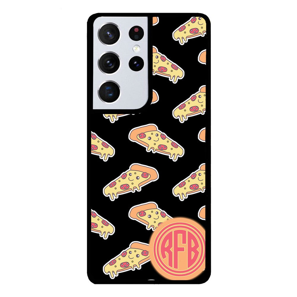 Smiley Face Pizza Monogram | Samsung Phone Case