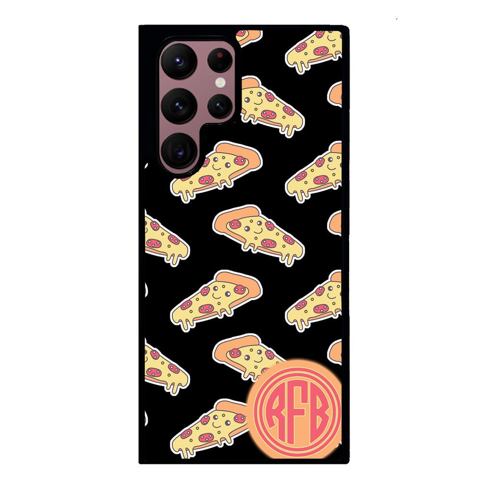 Smiley Face Pizza Monogram | Samsung Phone Case