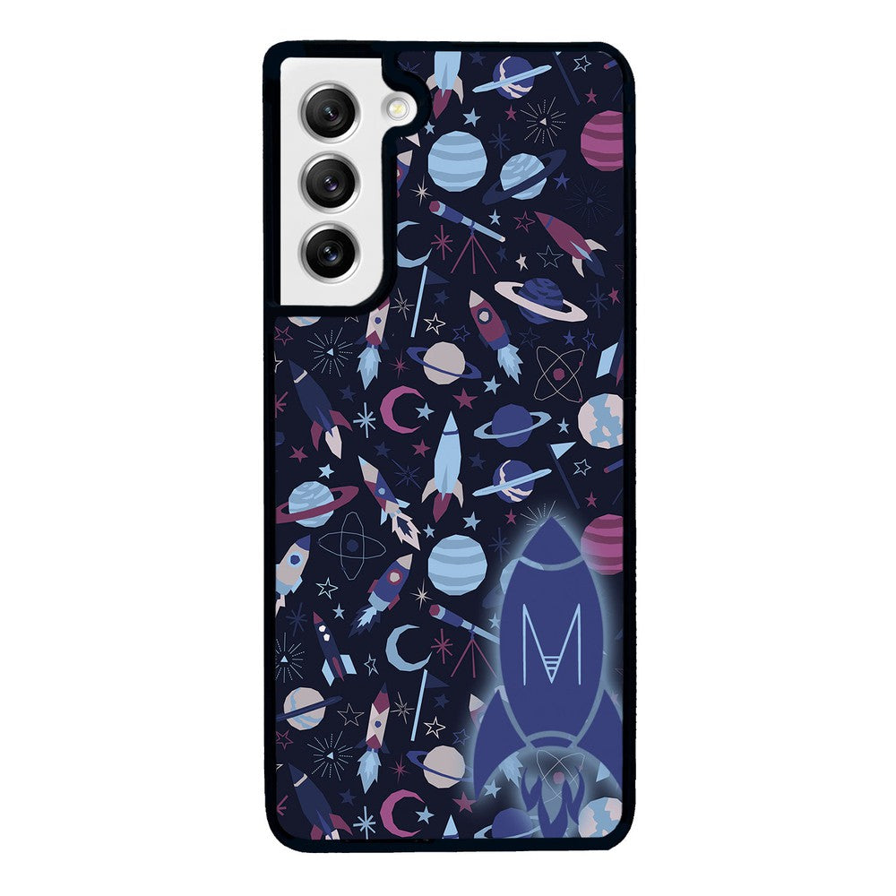 Space Planets Rockets Initial | Samsung Phone Case