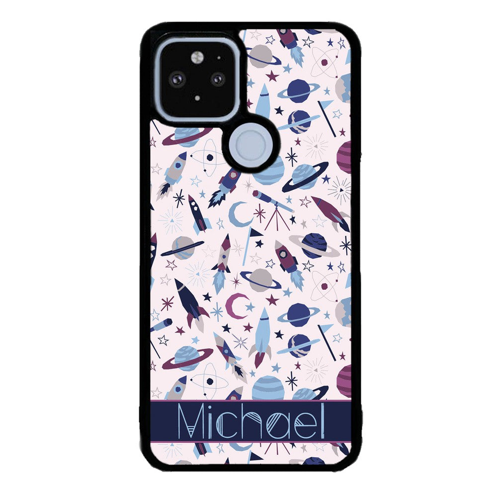 Space Rockets Planets Personalized | Google Phone Case