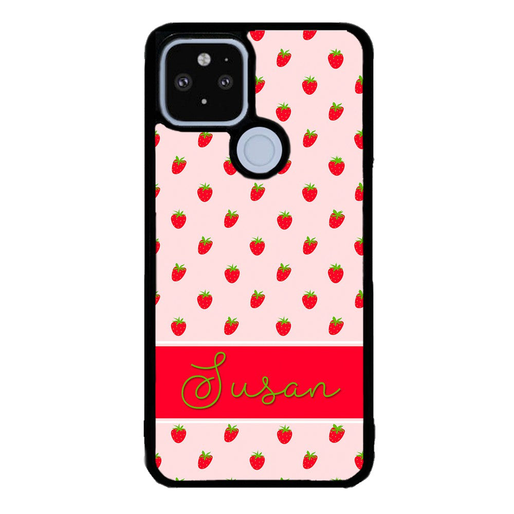 Strawberry Pattern Personalized | Google Phone Case