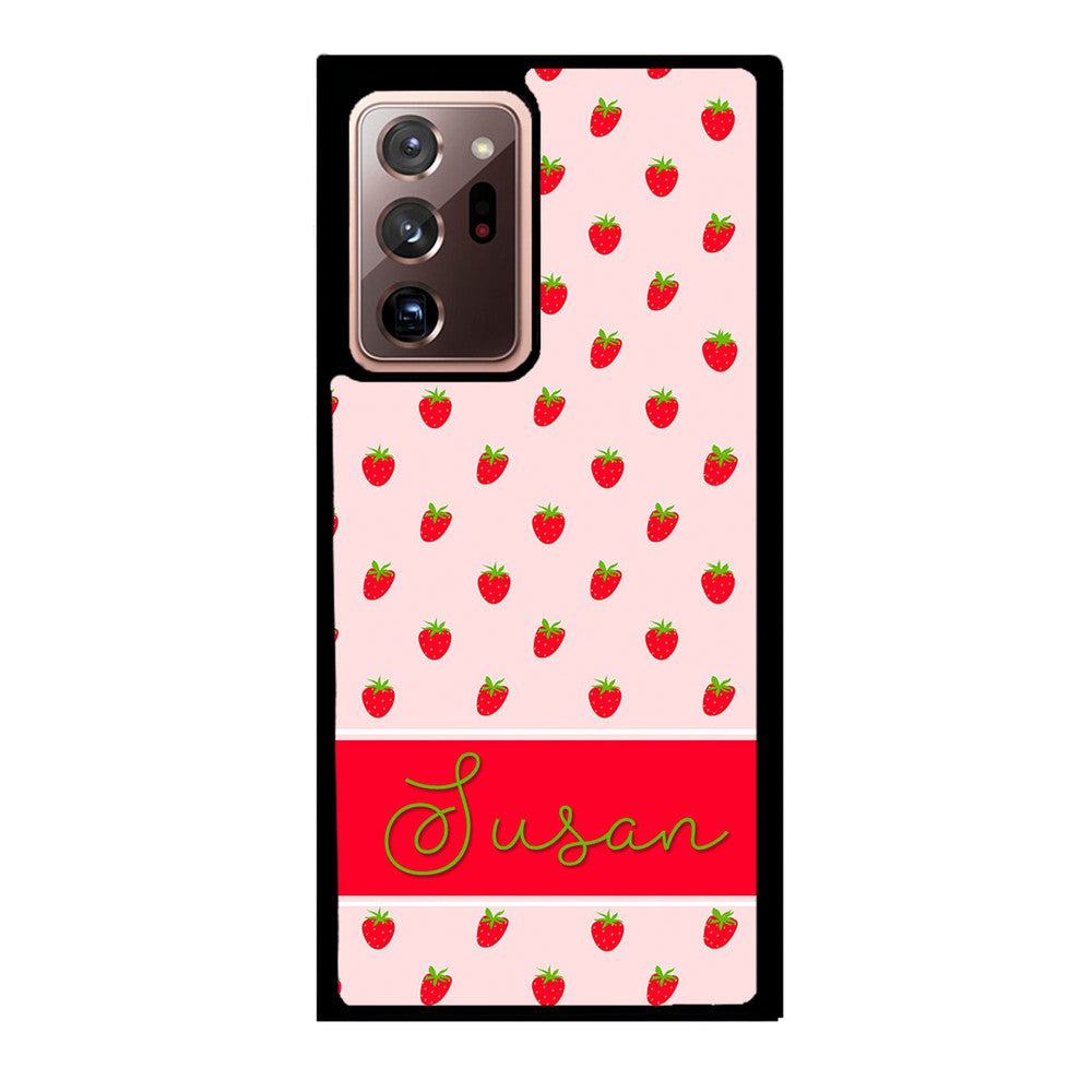 Strawberry Pattern Personalized | Samsung Phone Case
