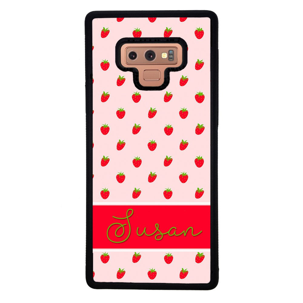 Strawberry Pattern Personalized | Samsung Phone Case