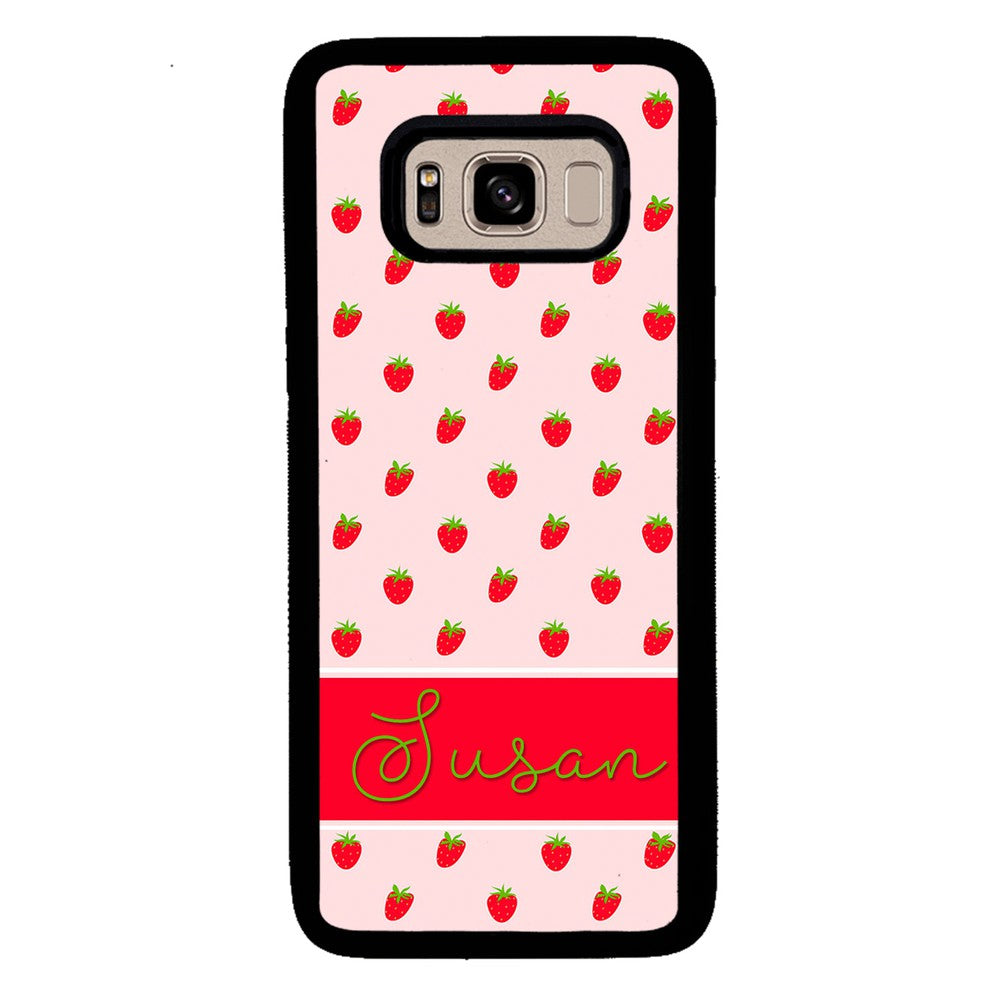 Strawberry Pattern Personalized | Samsung Phone Case