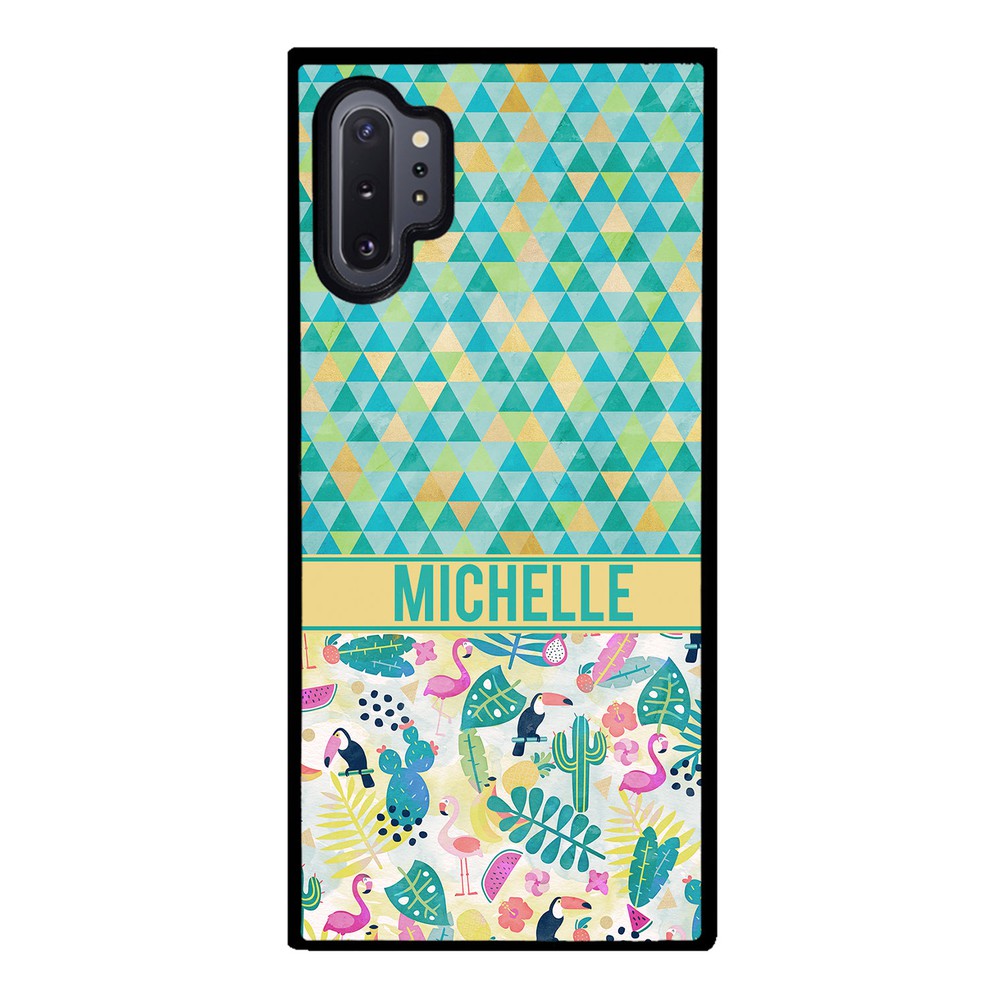 Flamingo Toucan Triangle Personalized | Samsung Phone Case