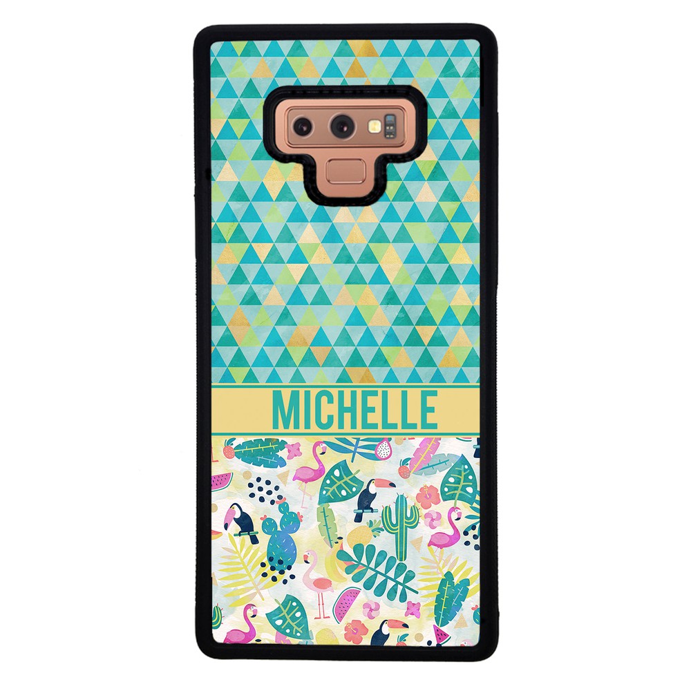 Flamingo Toucan Triangle Personalized | Samsung Phone Case