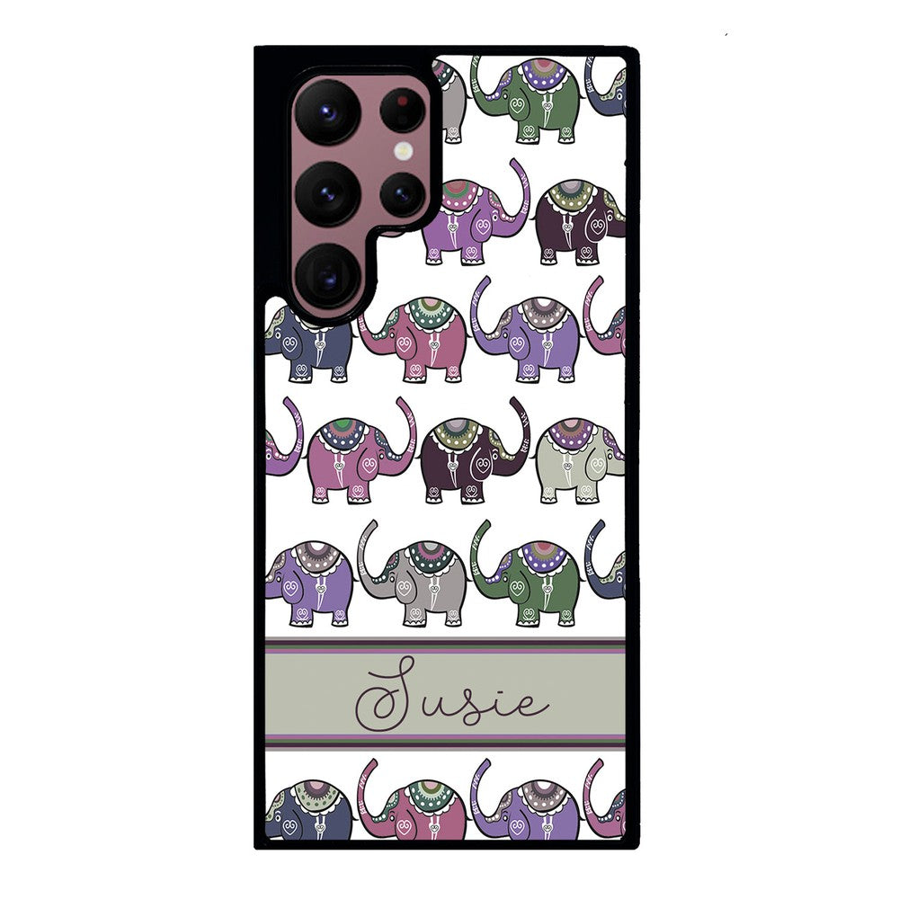 Elephant Tribal Pastel Personalized | Samsung Phone Case