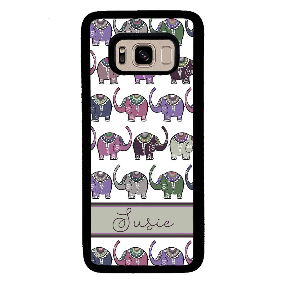 Elephant Tribal Pastel Personalized | Samsung Phone Case