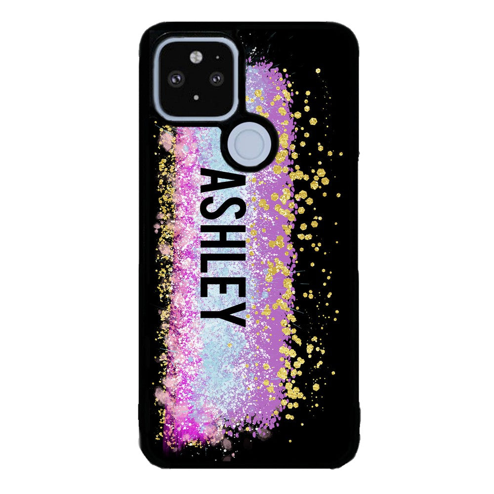 Unicorn Teal Purple Pink Gold Splash Personalized | Google Phone Case