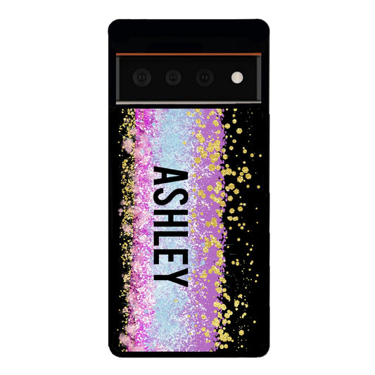 Unicorn Teal Purple Pink Gold Splash Personalized | Google Phone Case