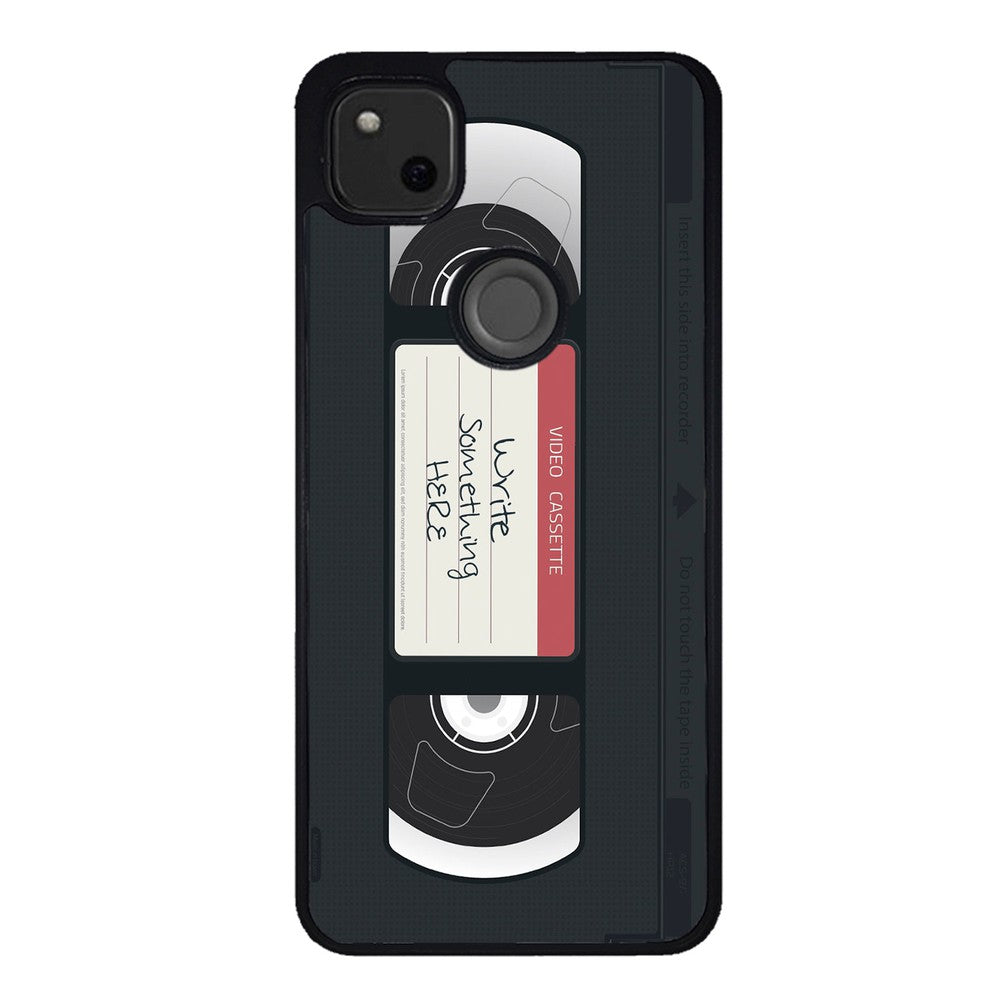 VHS Video Cassette Tape Black and Red Personalized | Google Phone Case