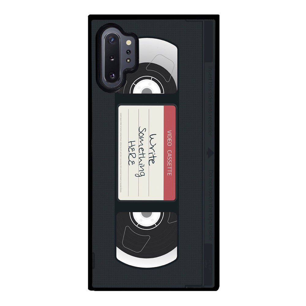 VHS Cassette Tape Retro Black and Red Personalized | Samsung Phone Case