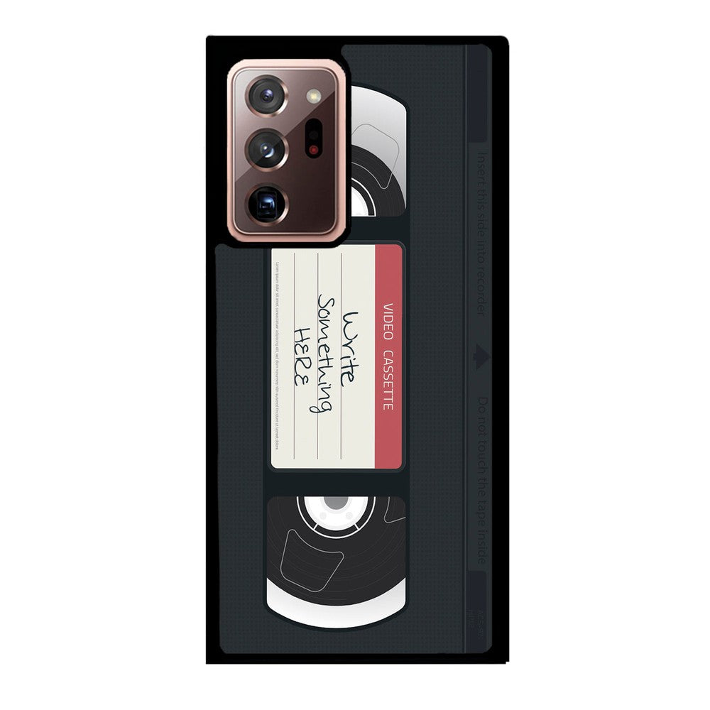 VHS Cassette Tape Retro Black and Red Personalized | Samsung Phone Case