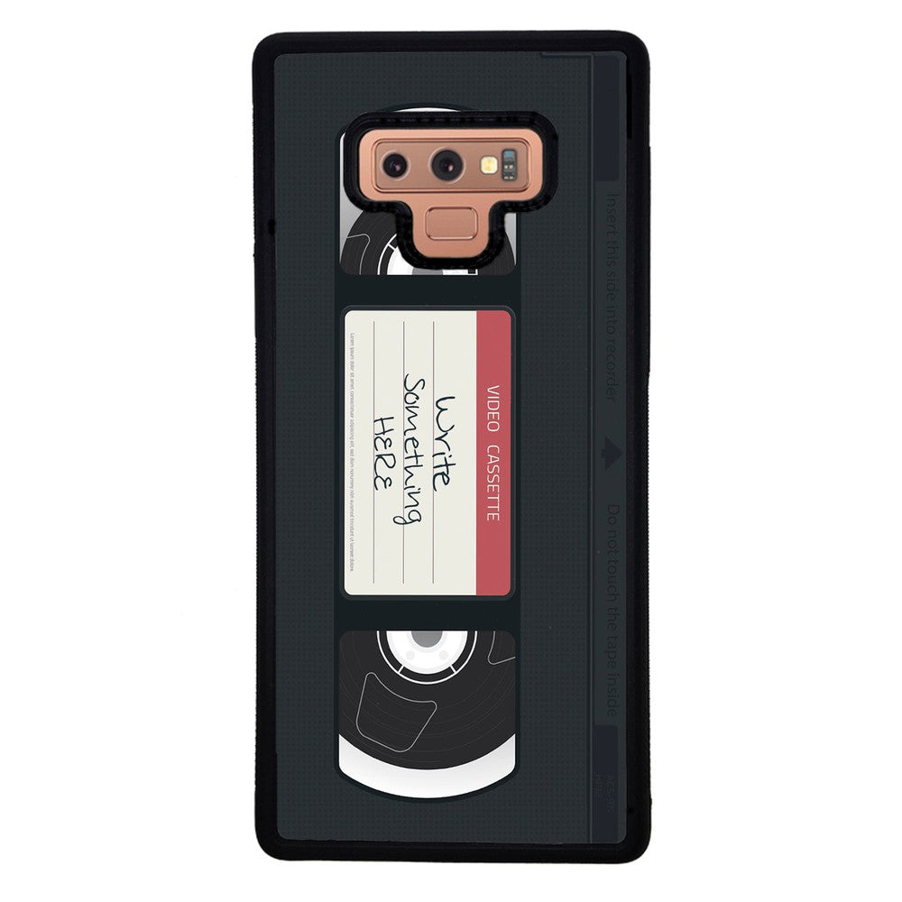 VHS Cassette Tape Retro Black and Red Personalized | Samsung Phone Case