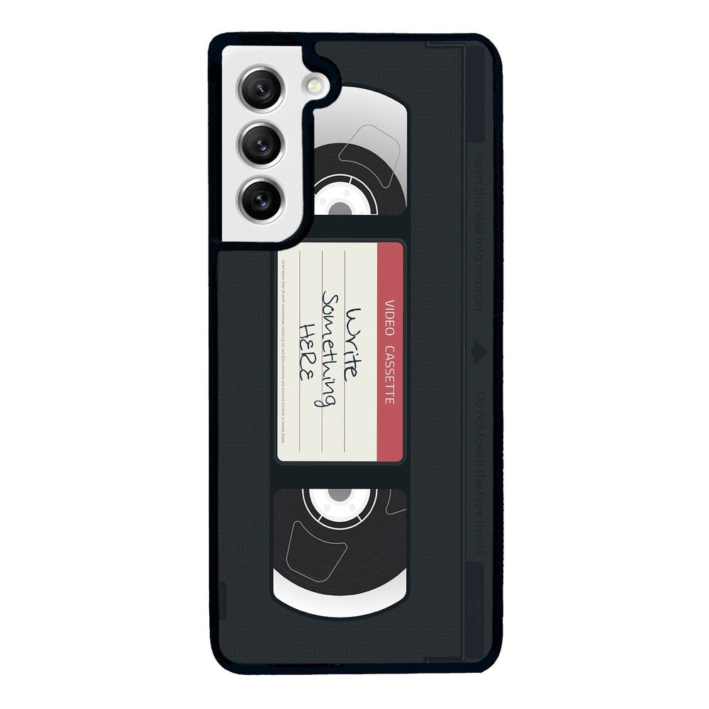 VHS Cassette Tape Retro Black and Red Personalized | Samsung Phone Case